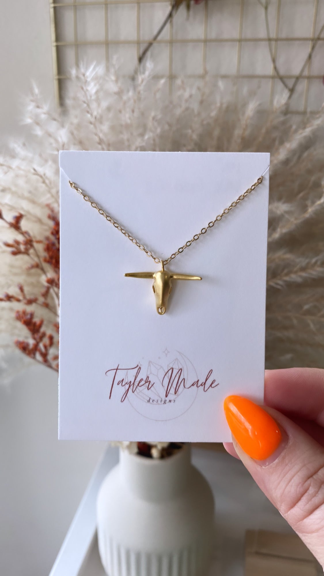 Longhorn Gold Necklace
