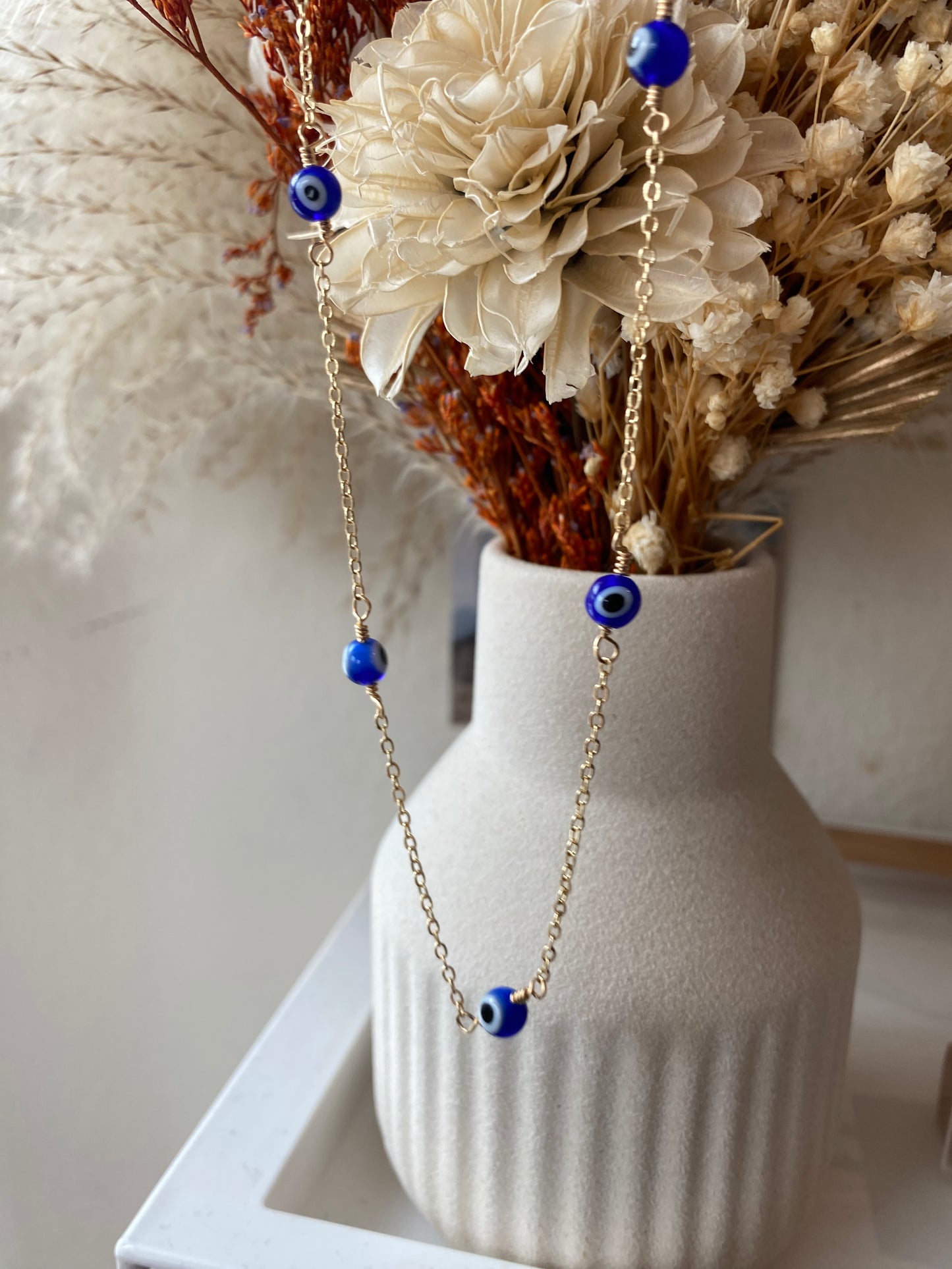 Evil Eye Beaded Necklace