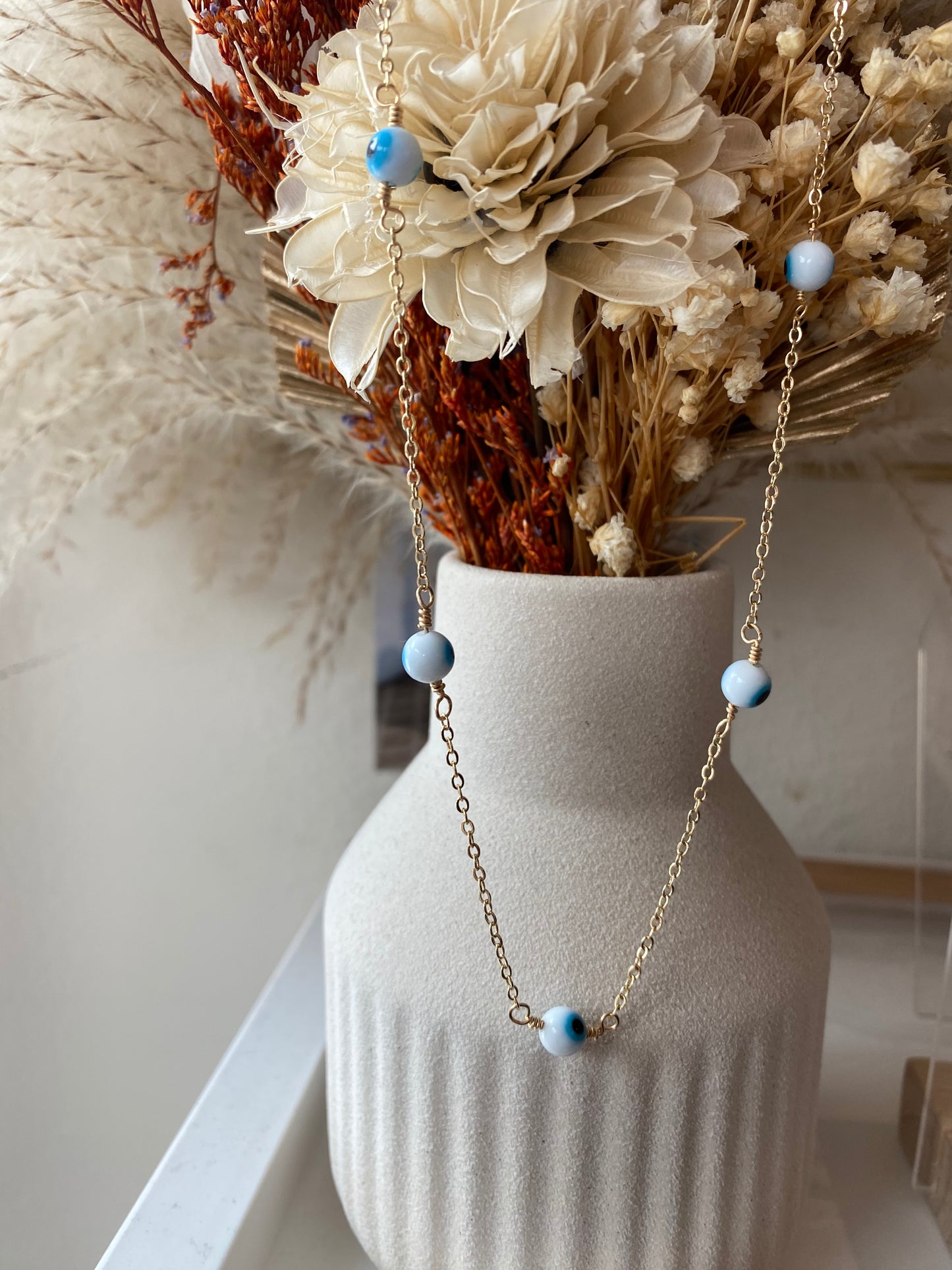 Evil Eye Beaded Necklace
