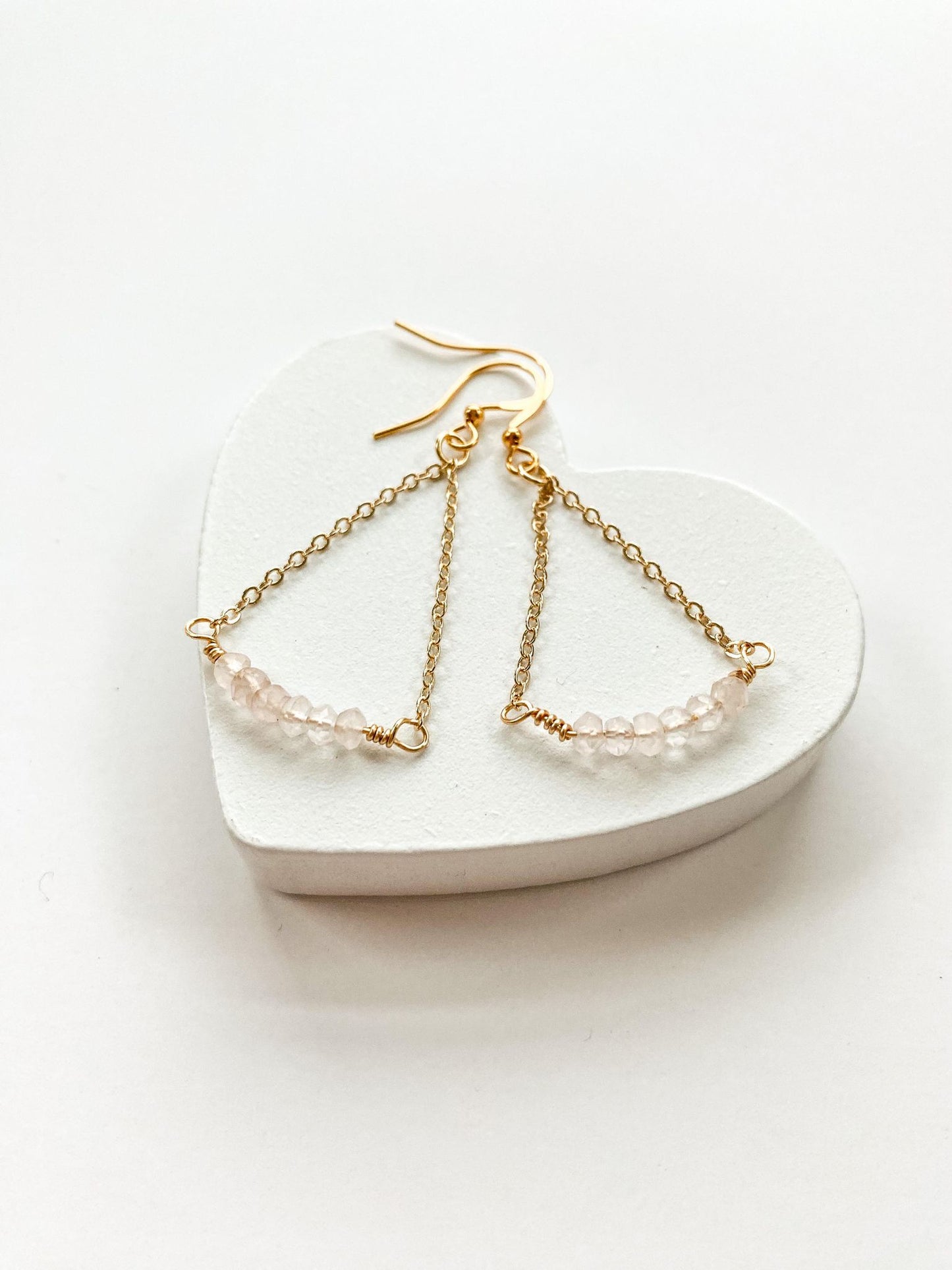 Rose Quartz Dangles