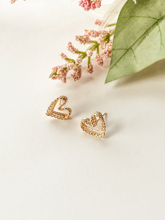 Lace Heart Studs