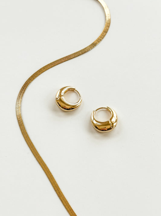 Chunky Gold Croissant Hoops