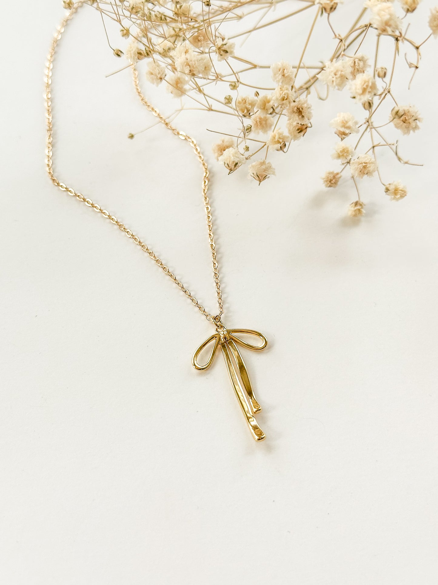 Golden Bow Necklace