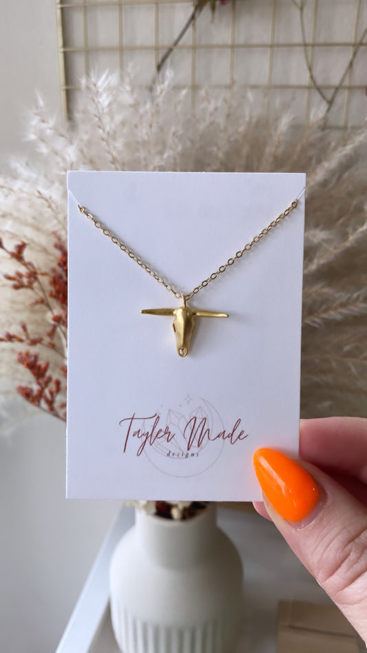 Longhorn Gold Necklace