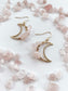 Crystal Wrapped Mini Moon Earrings