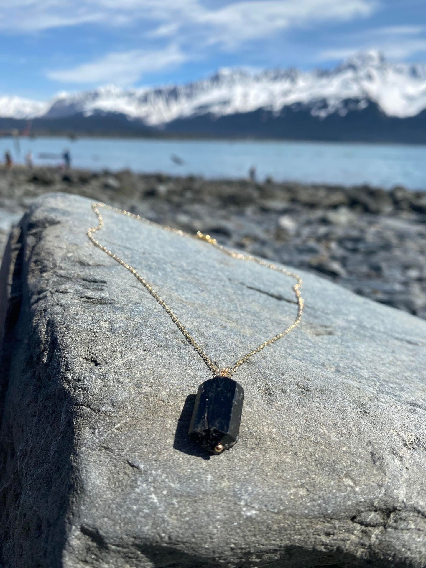 Raw Black Tourmaline Necklace