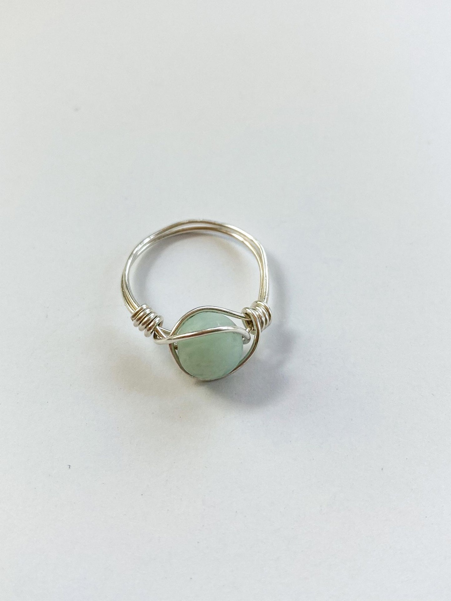 Amazonite Wire Wrapped Ring