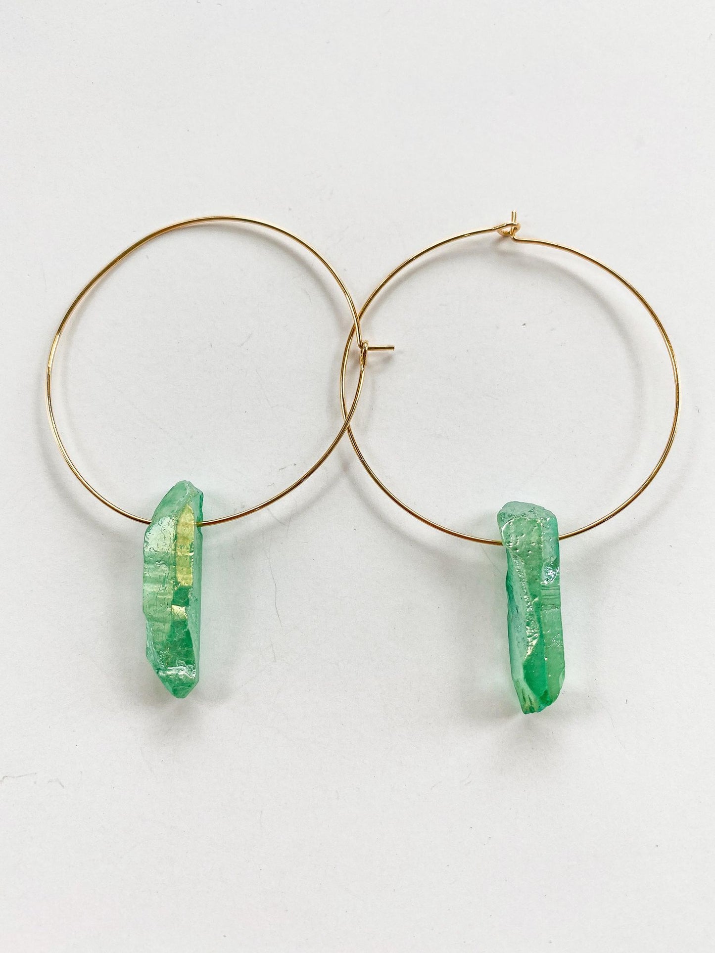 Colored Crystal Hoops