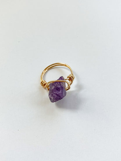 Amethyst Wire Wrapped Ring