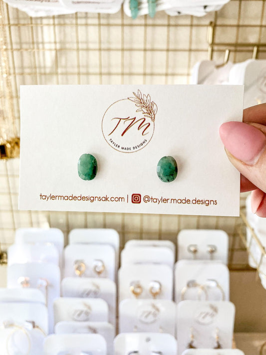 Emerald Stone Studs