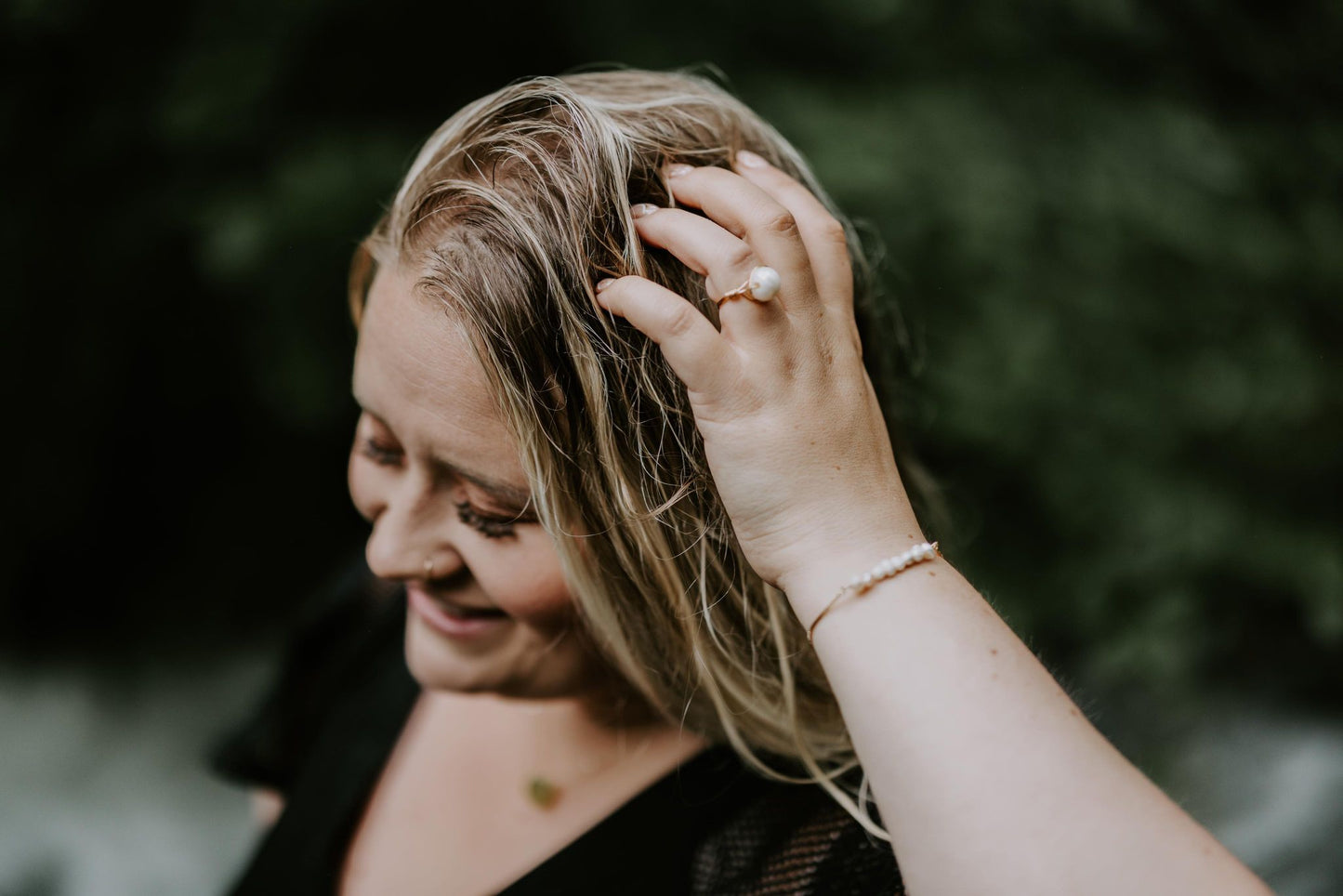 Freshwater Pearl Wire Wrapped Ring