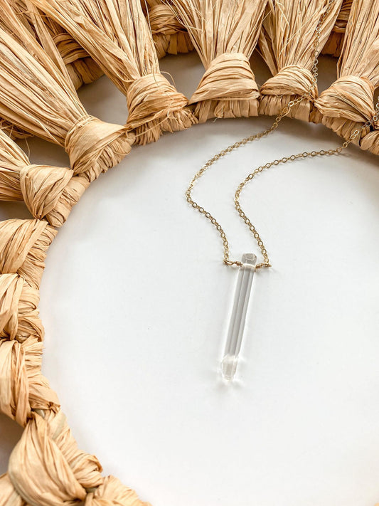 Clear Quartz Point Necklace