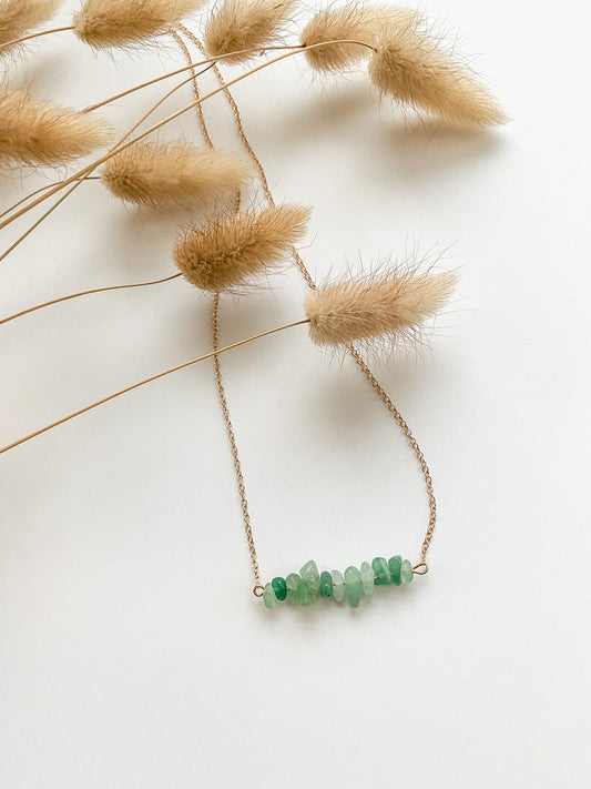 Gemstone Bar Necklace