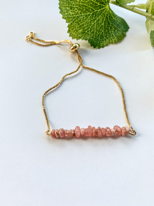 Rhodochrosite Chip Bracelet