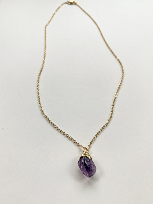 Amethyst Gold Pendant